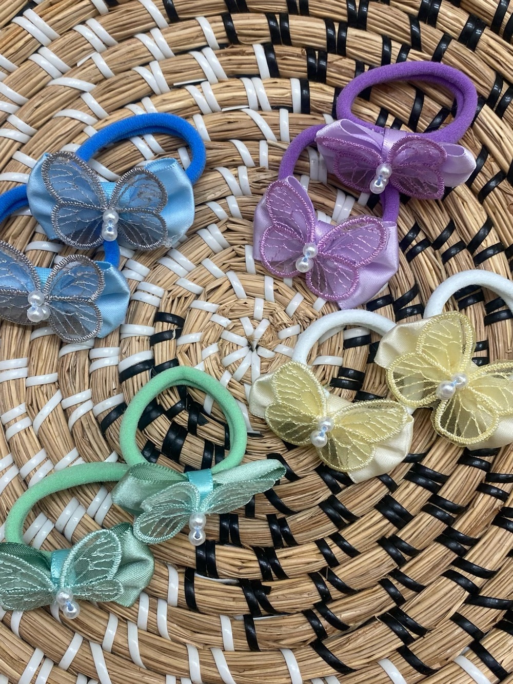 Kids Butterfly Bow Hair Ties - Hand Crafted
